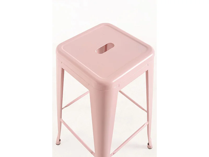 Taburetes Altos - Taburete Torix Alto - Rosa Algodón de Azúcar