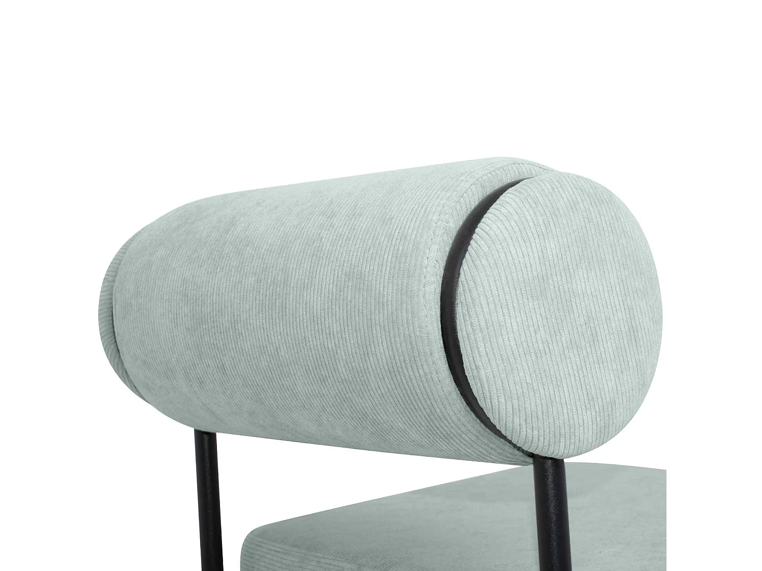 Sapporo - Lot de 2 tabourets design en métal et velours côtelé