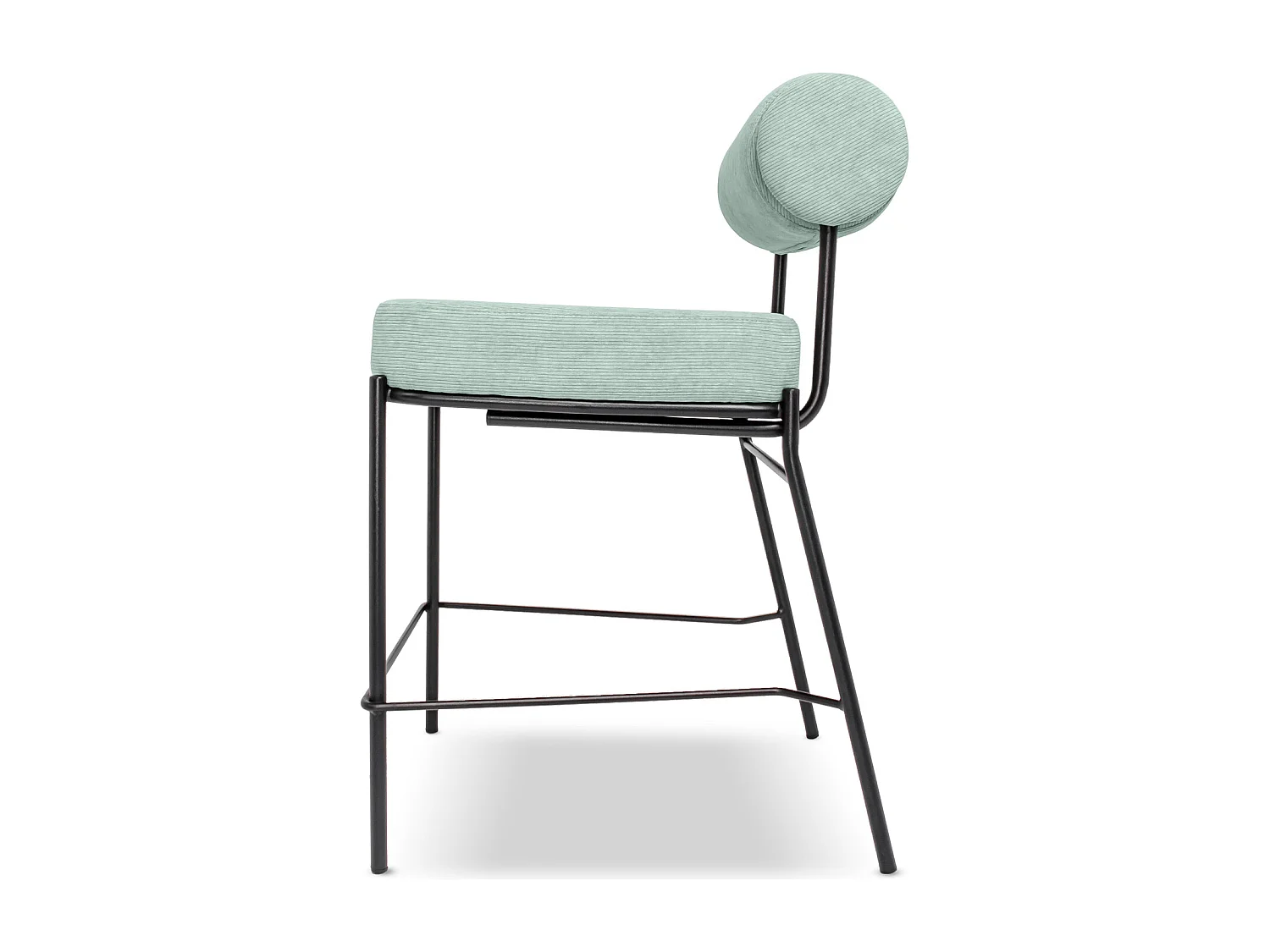 Sapporo - Conjunto de 2 tamboretes de design em metal e veludo a custo