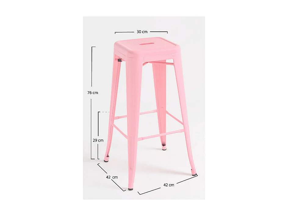 Taburetes Altos - Taburete Torix Alto - Rosa claro