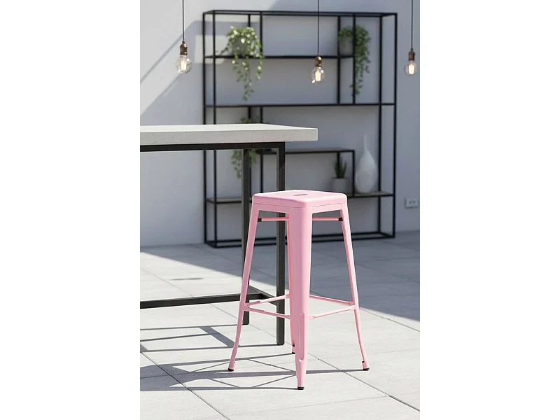 Taburetes Altos - Taburete Torix Alto - Rosa claro