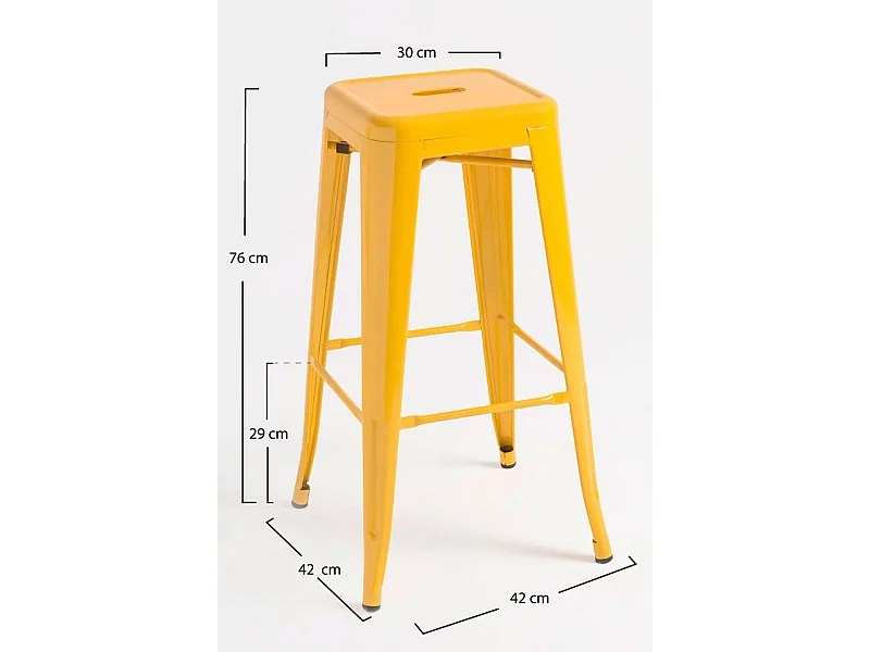 Taburetes Altos - Taburete Torix Alto - Amarillo