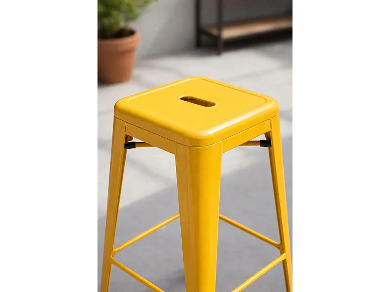 Taburetes Altos - Taburete Torix Alto - Amarillo