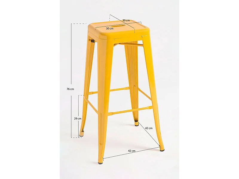 Taburetes Altos - Taburete Torix Alto - Amarillo