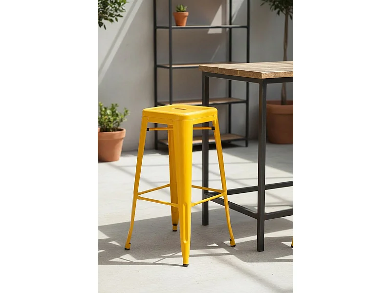 Taburetes Altos - Taburete Torix Alto - Amarillo