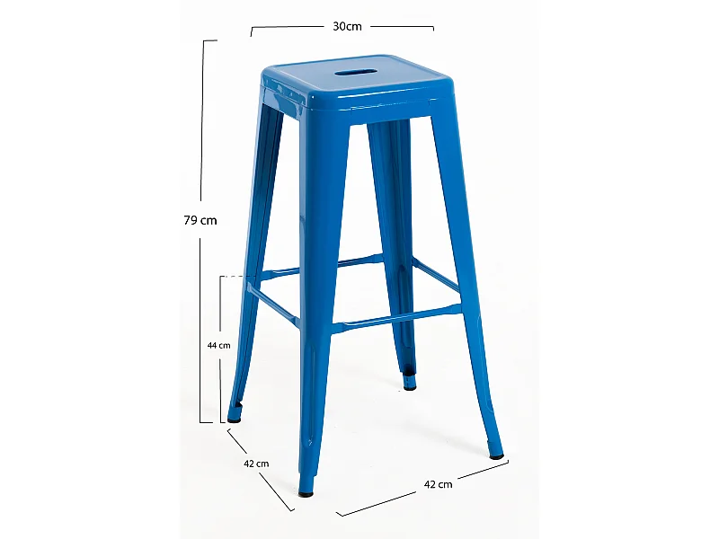 Taburetes Altos - Taburete Torix Alto - Azul