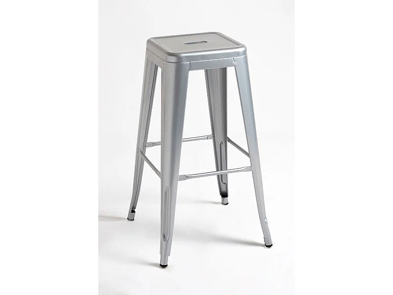 Taburetes Altos - Taburete Torix Alto - Gris metalizado
