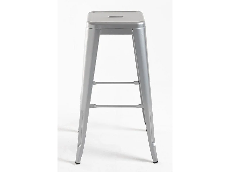 Taburetes Altos - Taburete Torix Alto - Gris metalizado