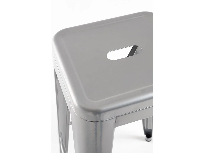 Taburetes Altos - Taburete Torix Alto - Gris metalizado