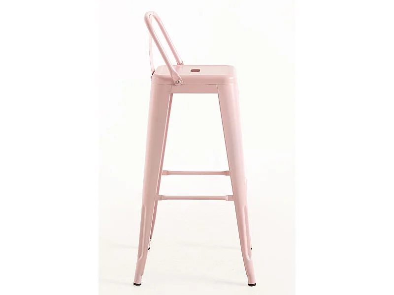 Taburetes Altos - Taburete Torix Respaldo - Rosa Algodón de Azúcar