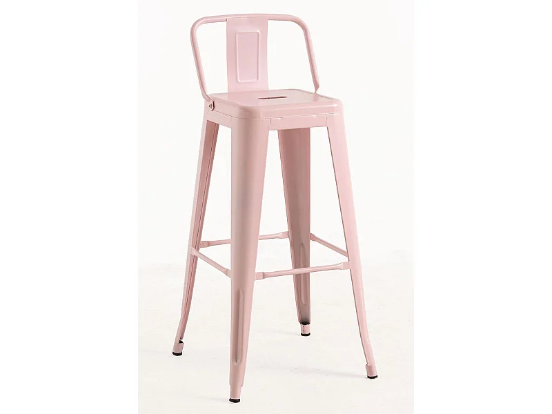 Taburetes Altos - Taburete Torix Respaldo - Rosa Algodón de Azúcar