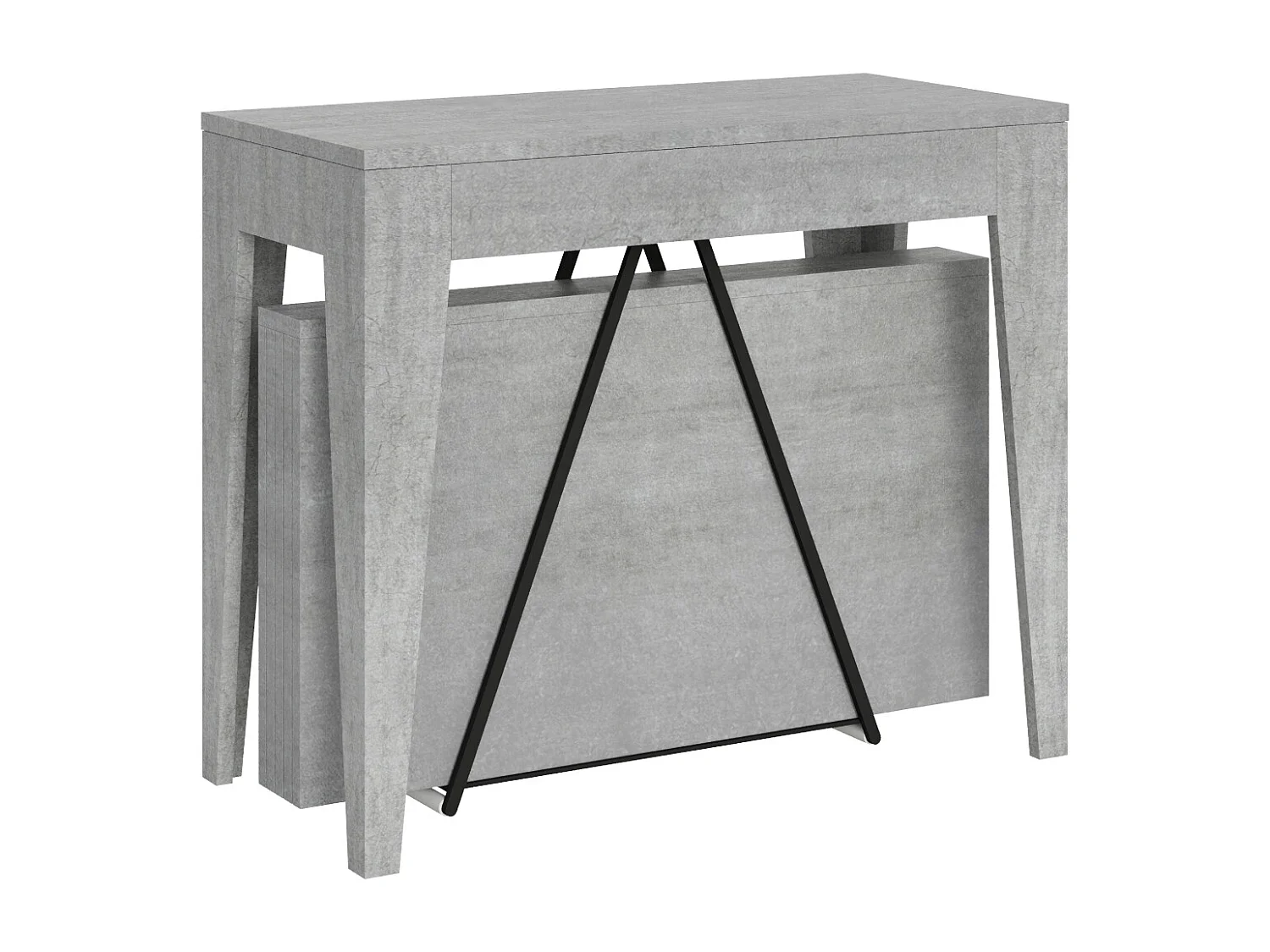 Console extensible 90x42/302 cm Zima gris béton