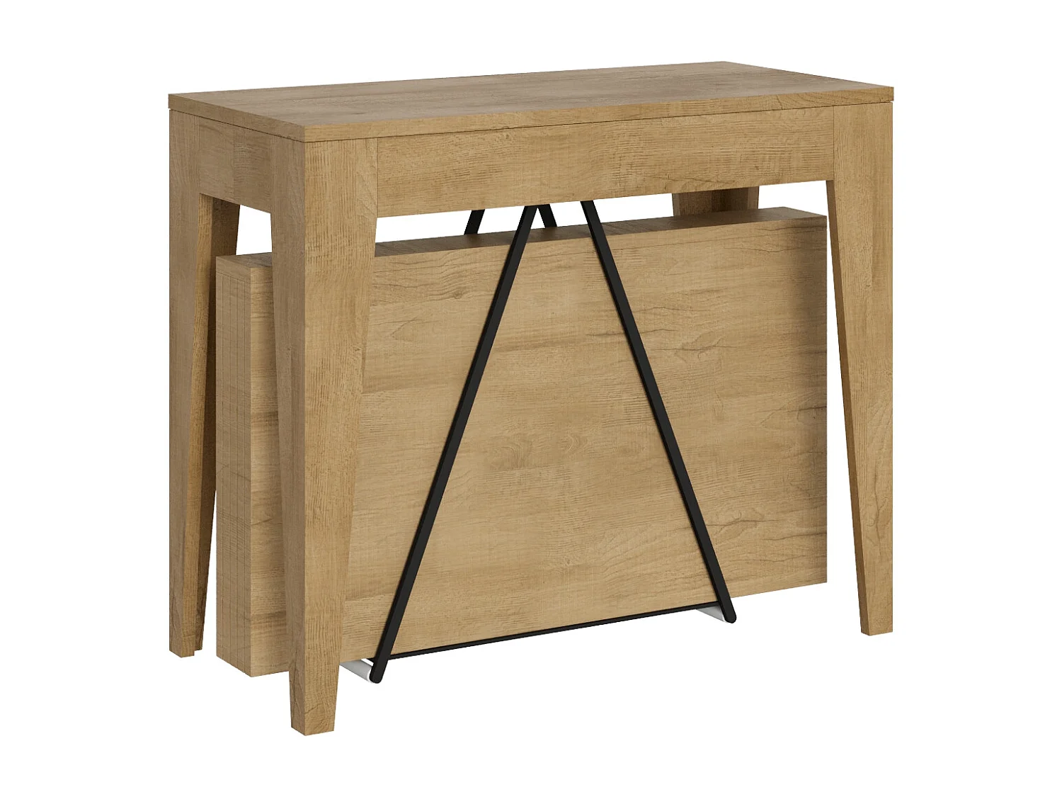 Uitschuifbare sidetable 90x42/198 cm Zima Small natuur eiken