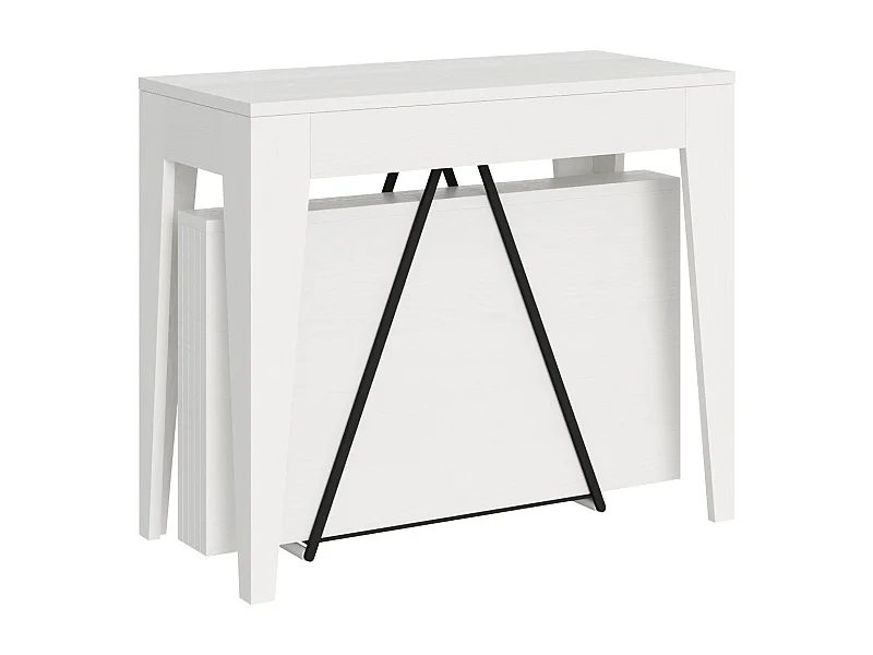 Uitschuifbare sidetable 90x42/198 cm Zima Small eiken wit