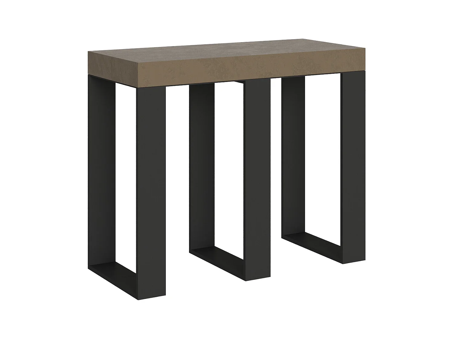 Itamoby Consolle allungabile 90x40/300 cm Sintesi Tortora telaio Antracite