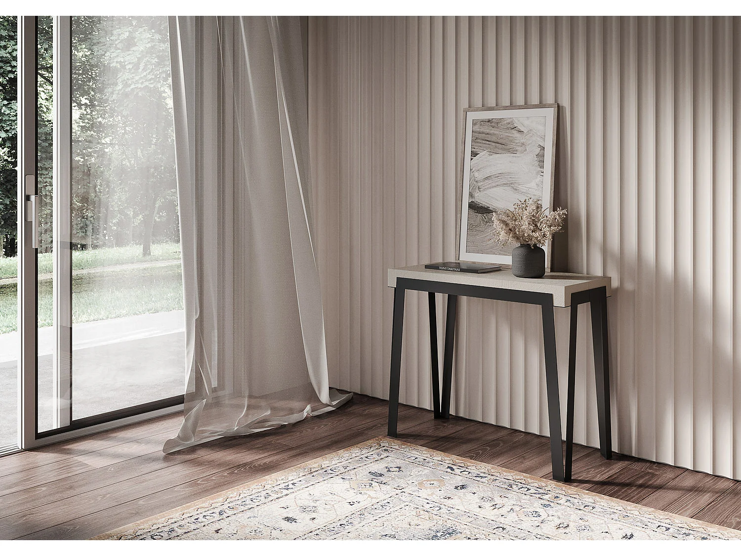 Consolle allungabile 90x40/196 cm Rio Small cashmere