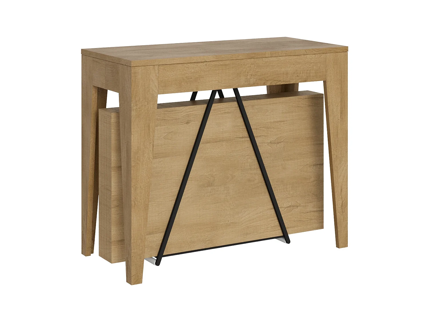 Console extensible 90x42/302 cm Zima chêne nature