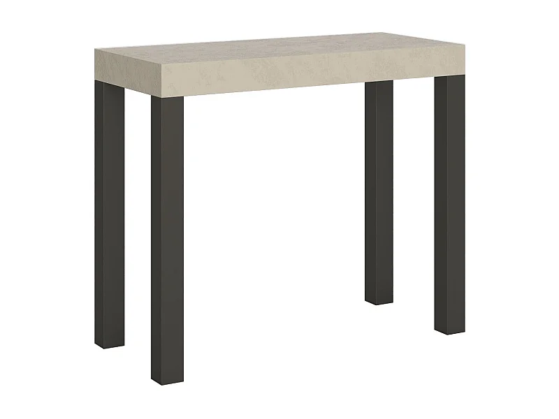 Console extensible 90x40/196 cm Everyday Small cachemire pieds anthracite