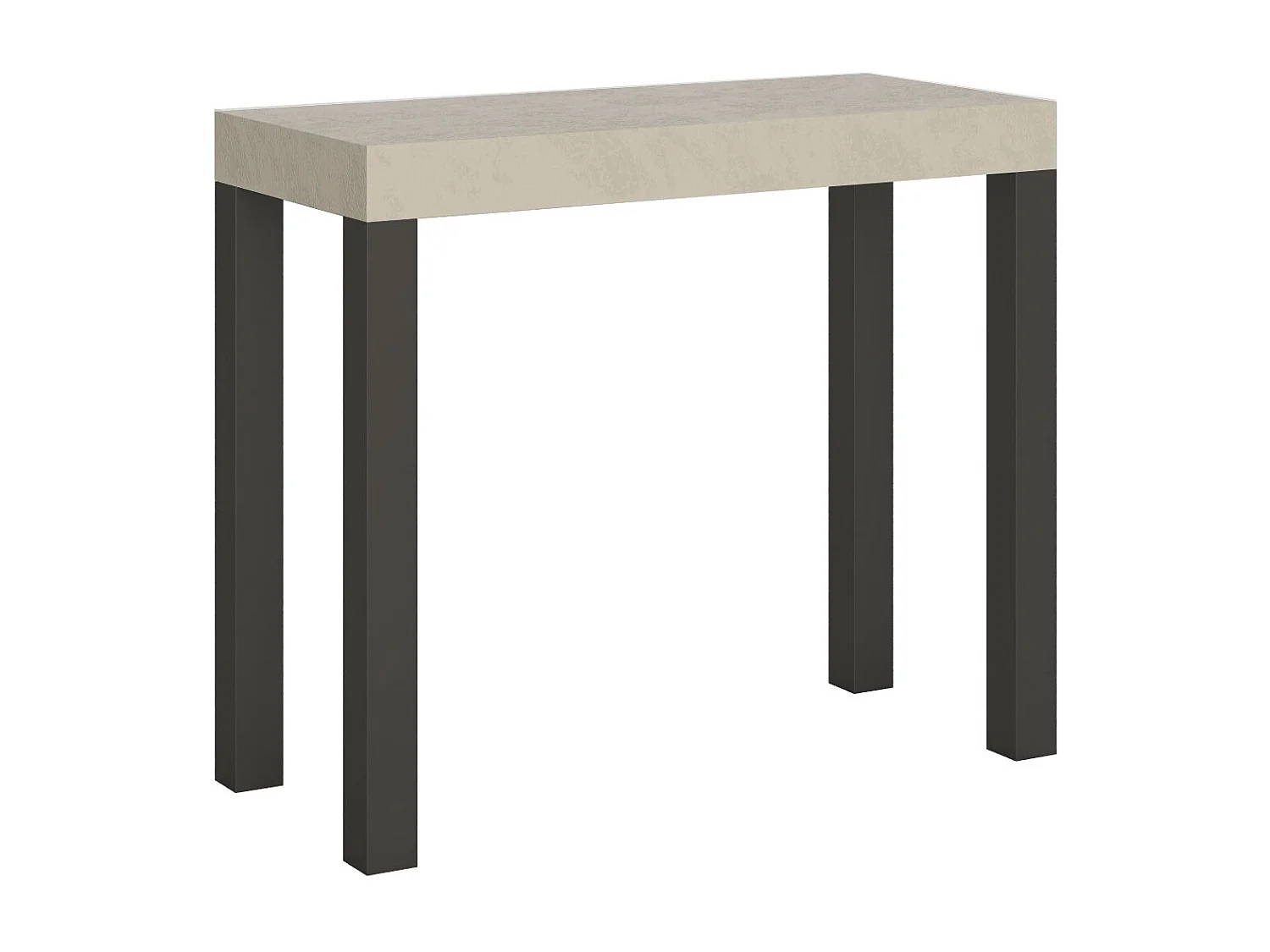 Console extensible 90x40/196 cm Everyday Small cachemire pieds anthracite