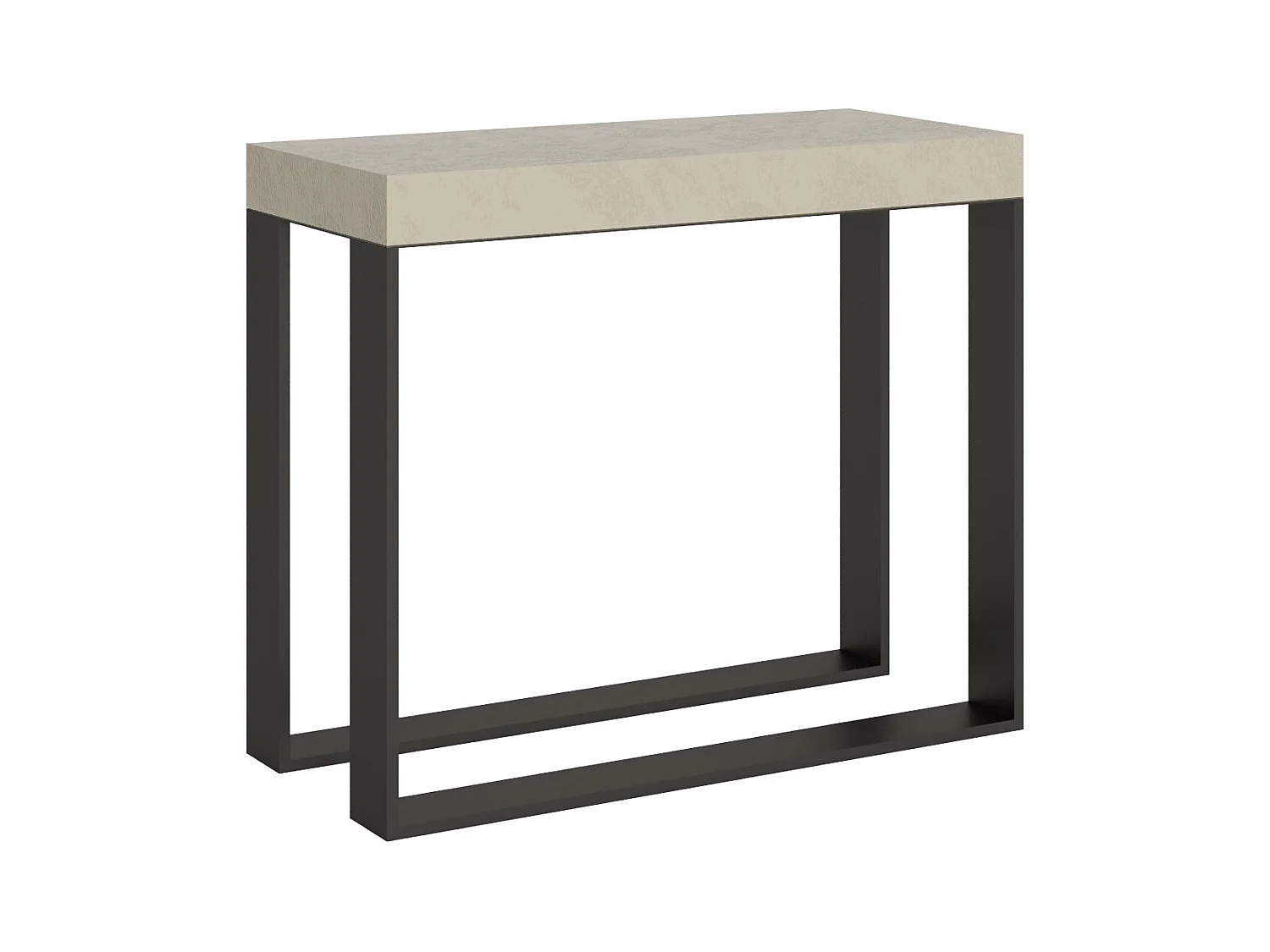 Console extensible 90x40/196 cm Elettra Small Cachemire cadre Anthracite