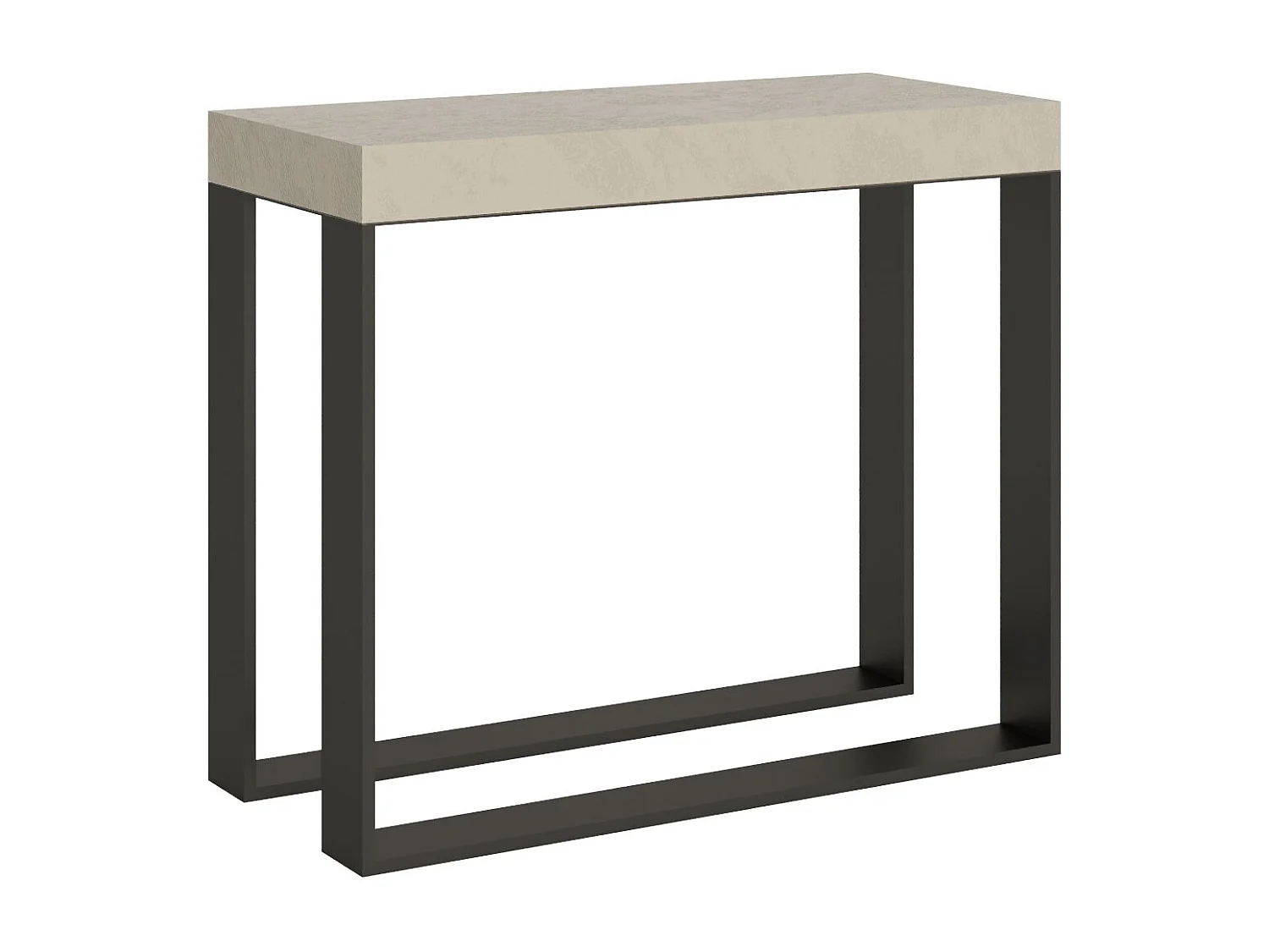 Console extensible 90x40/196 cm Elettra Small Cachemire cadre Anthracite
