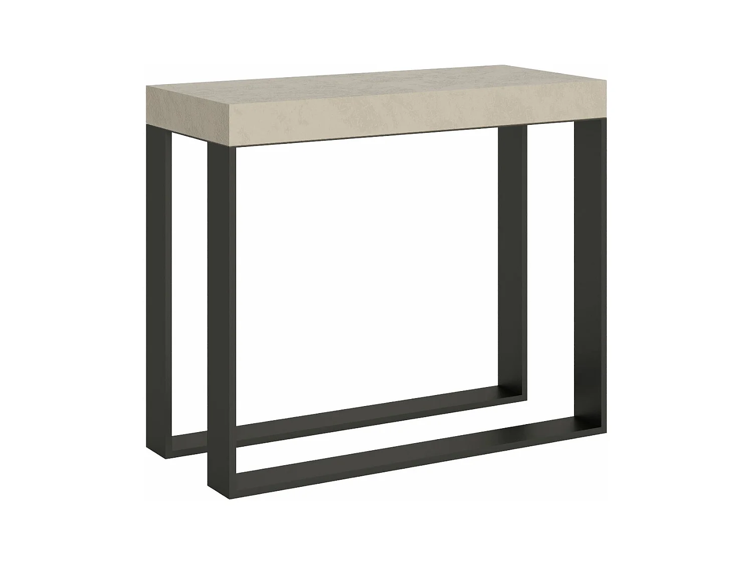 Console extensible 90x40/300 cm Elettra Cachemire cadre Anthracite