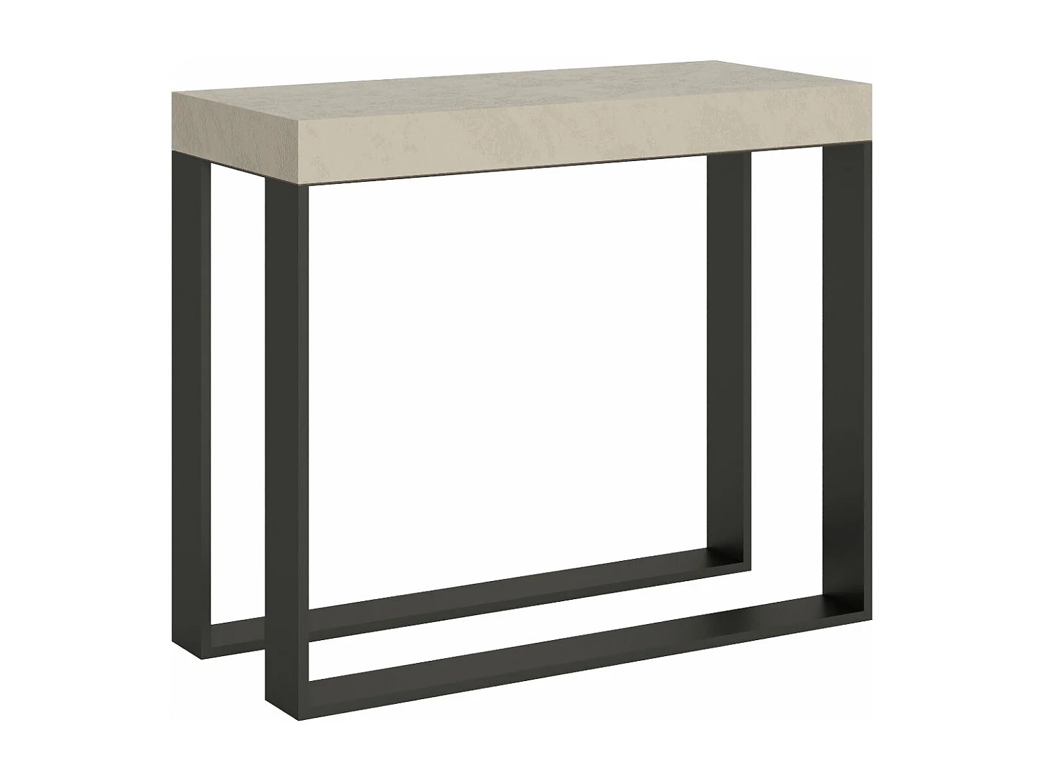 Console extensible 90x40/300 cm Elettra Cachemire cadre Anthracite