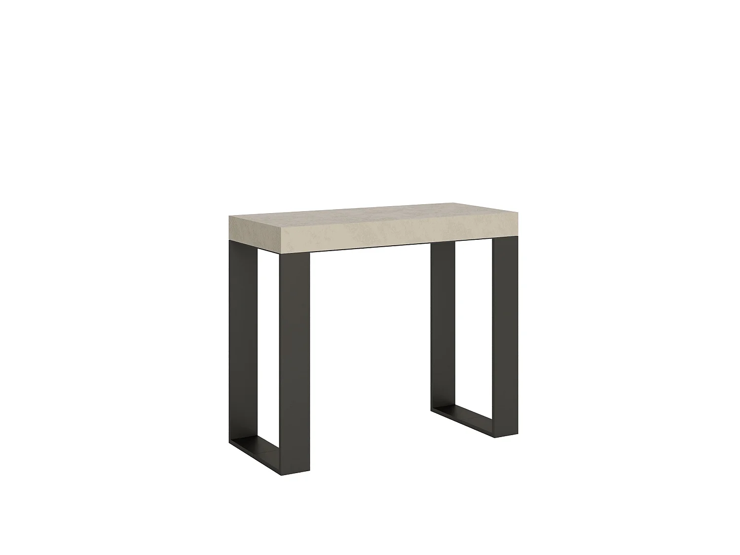 Uitschuifbare sidetable 90x40/196 cm Tecno Small Kasjmier met antraciet frame