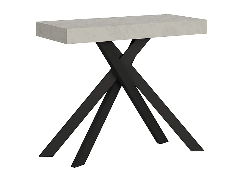 Consola extensible 90x40/300 cm Krack cachemira patas antracita