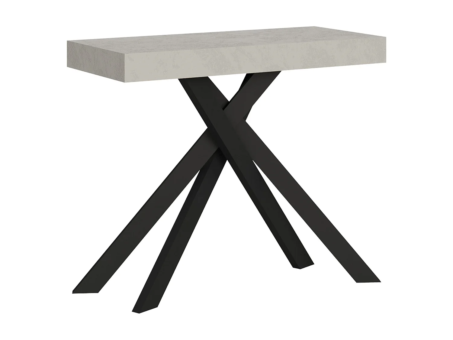 Console extensible 90x40/300 cm Krack cachemire pieds anthracite
