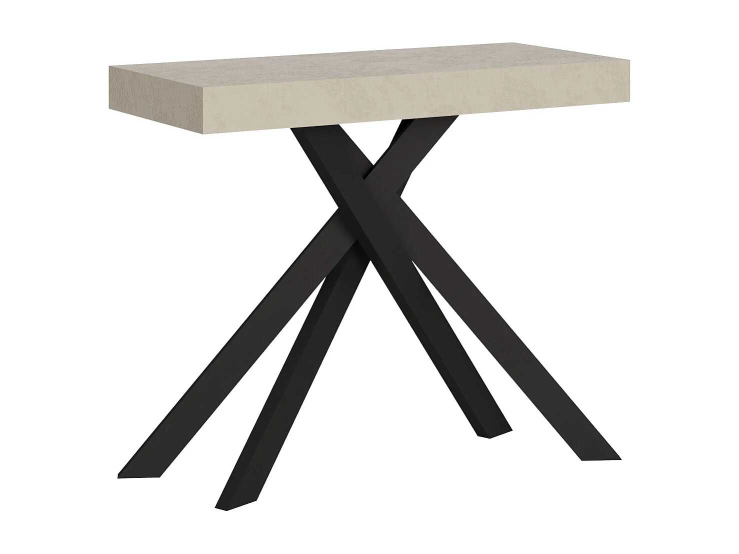 Console extensible 90x40/300 cm Krack cachemire pieds anthracite