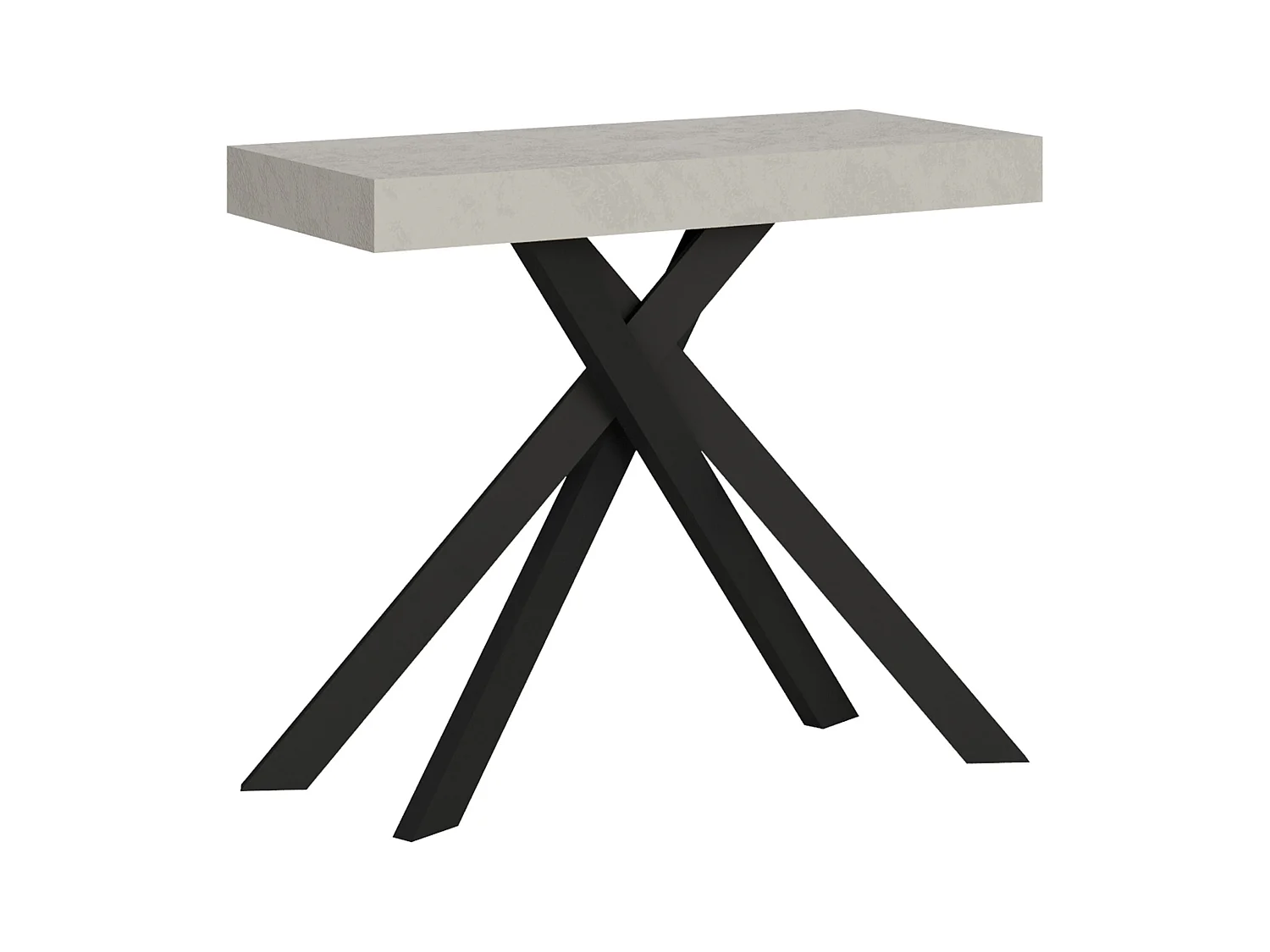 Console extensible 90x40/300 cm Krack cachemire pieds anthracite