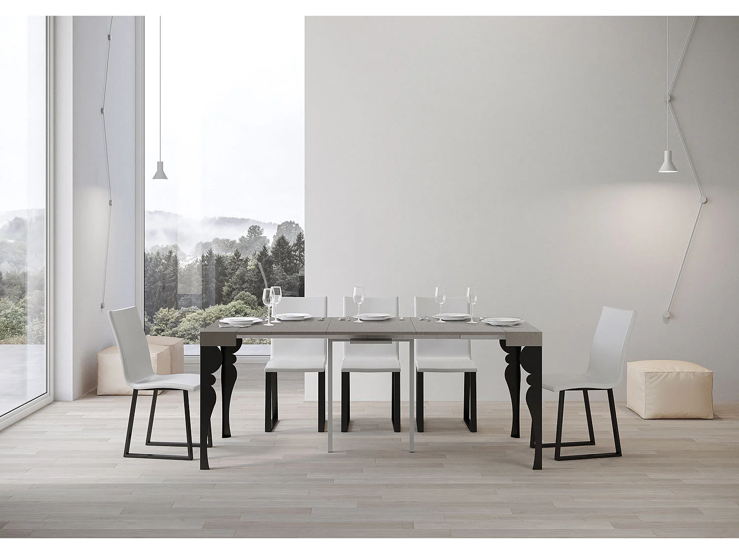 Paxon Cashmere Uitschuifbare Consoletafel 90x40/300 cm