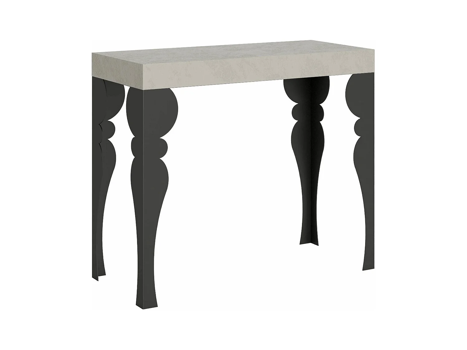 Console extensible 90x40/300 cm Paxon Cachemire cadre Anthracite