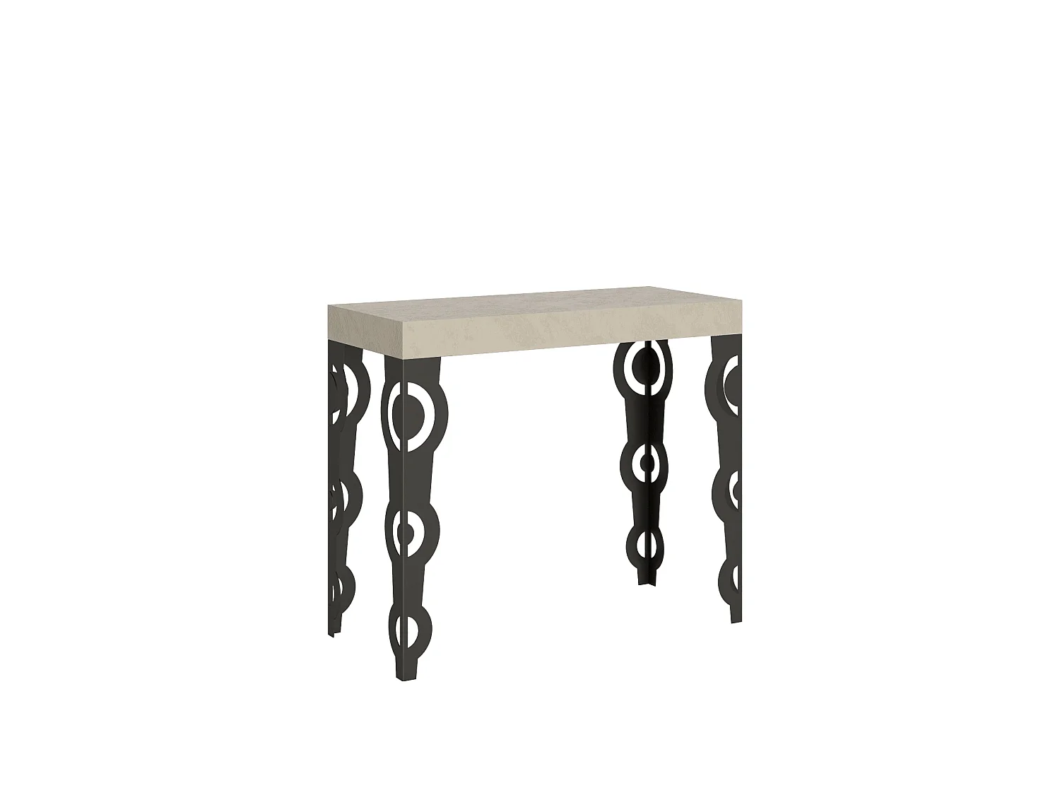 Konsola rozkładana 90x40/300 cm Karamay Kaszmir rama w kolorze Antracytu