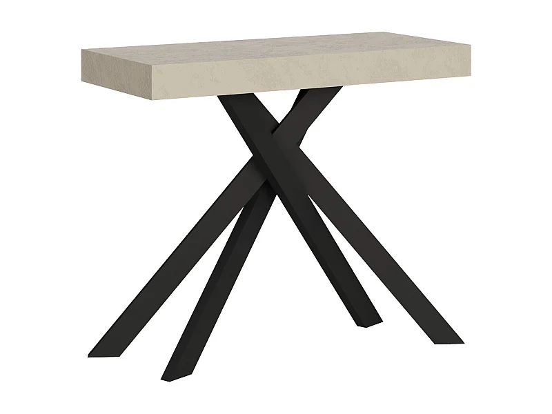 Konsola rozkładana 90x40/196 cm Krack Small kaszmir nogi w kolorze antracytu