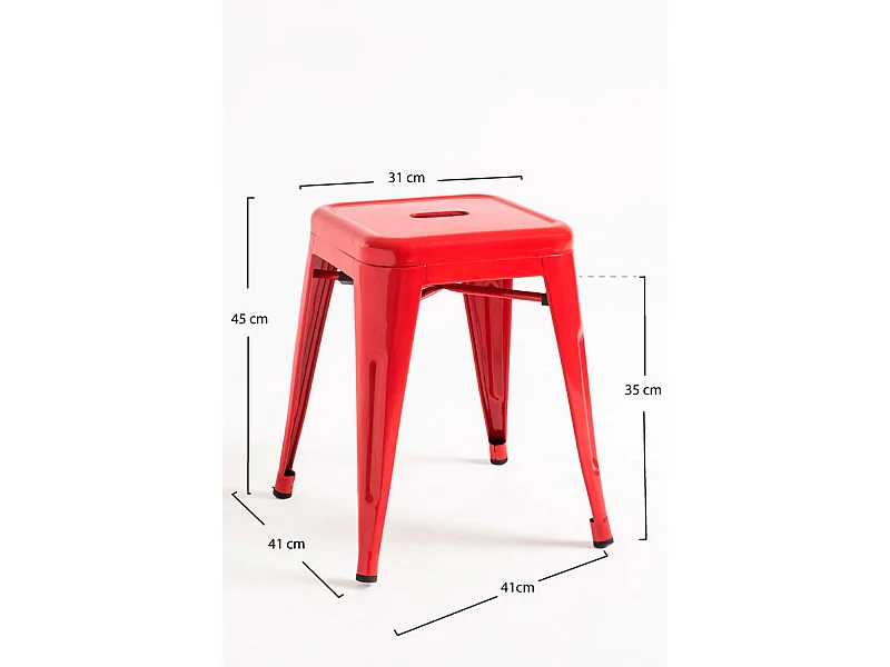 Taburetes Pequeños - Taburete Torix Pequeño - Rojo