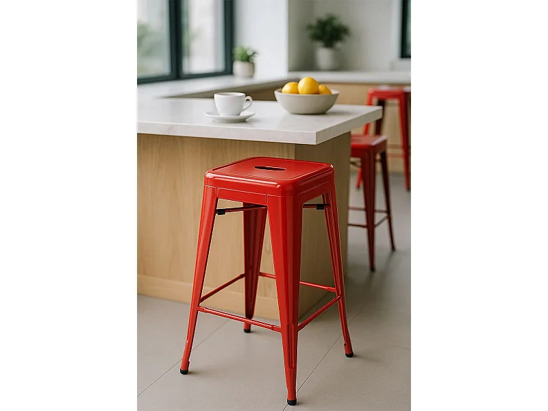 Taburetes Bajos - Taburete Torix Bajo - Rojo