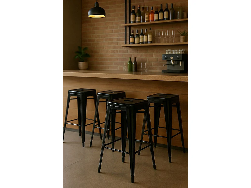 Taburetes Bajos - Taburete Torix Bajo - Negro