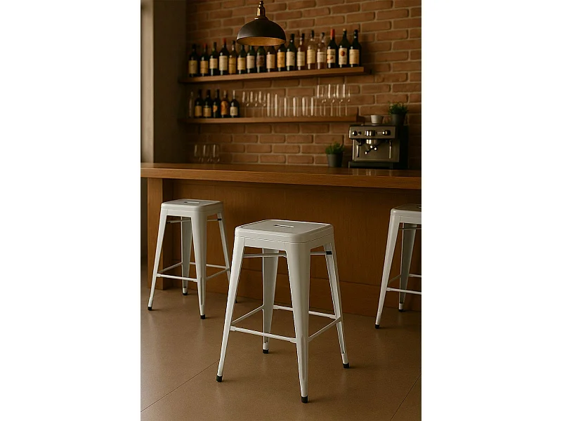 Taburetes Bajos - Taburete Torix Bajo - Blanco