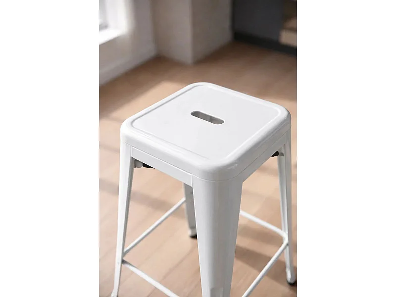 Taburetes Bajos - Taburete Torix Bajo 65 cm - Blanco