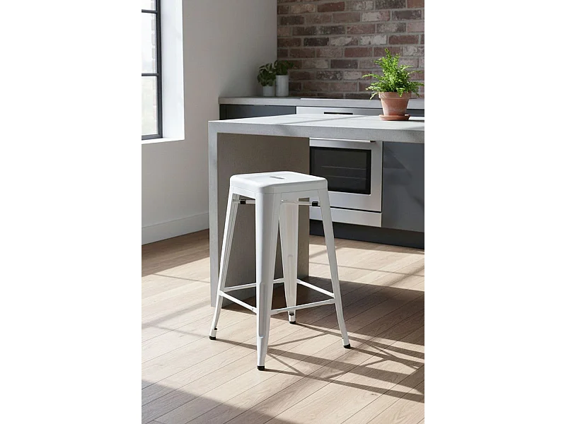 Taburetes Bajos - Taburete Torix Bajo 65 cm - Blanco