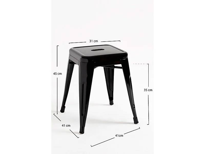 Taburetes Pequeños - Taburete Torix Pequeño - Negro