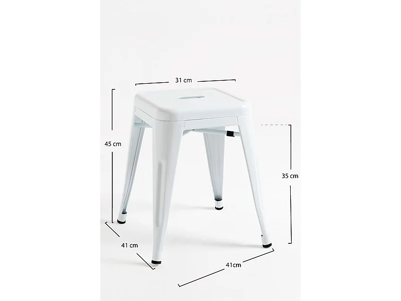 Taburetes Pequeños - Taburete Torix Pequeño - Blanco