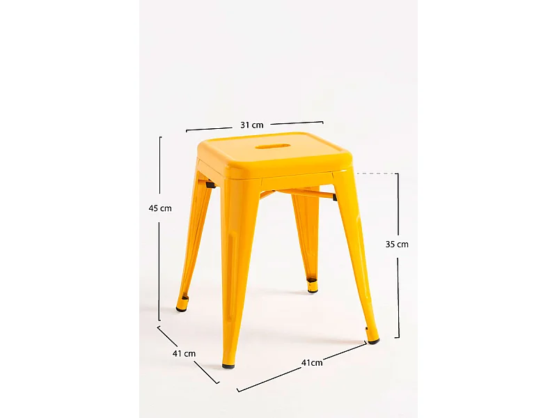 Taburetes Pequeños - Taburete Torix Pequeño - Amarillo