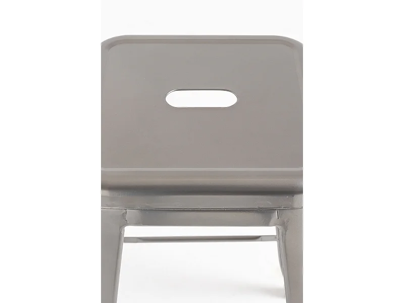 Taburetes Bajos - Taburete Torix Bajo - Gris metalizado