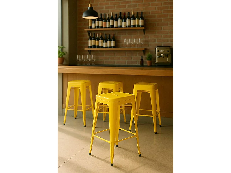 Taburetes Bajos - Taburete Torix Bajo - Amarillo