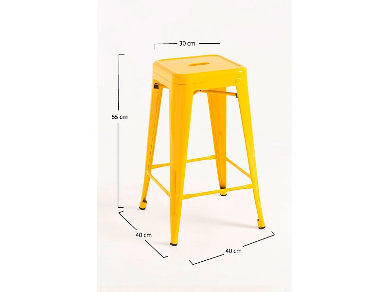 Taburetes Bajos - Taburete Torix Bajo - Amarillo