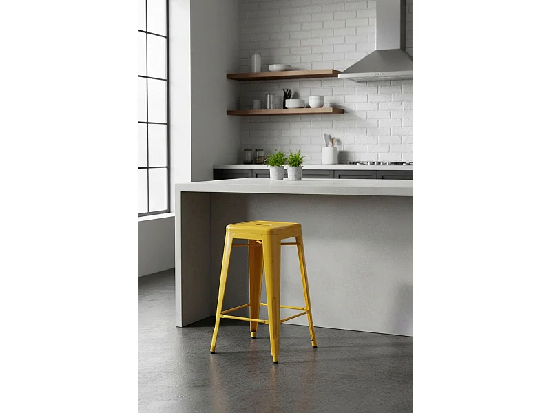 Taburetes Bajos - Taburete Torix Bajo - Amarillo