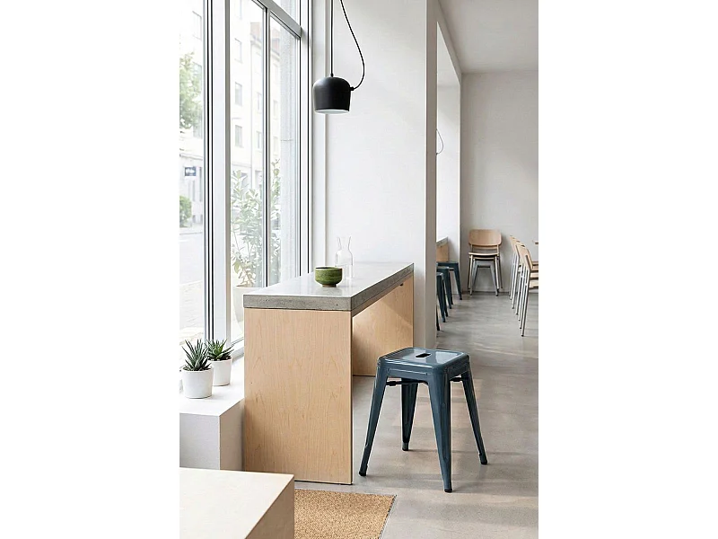 Taburetes Pequeños - Taburete Torix Pequeño - Azul Petróleo